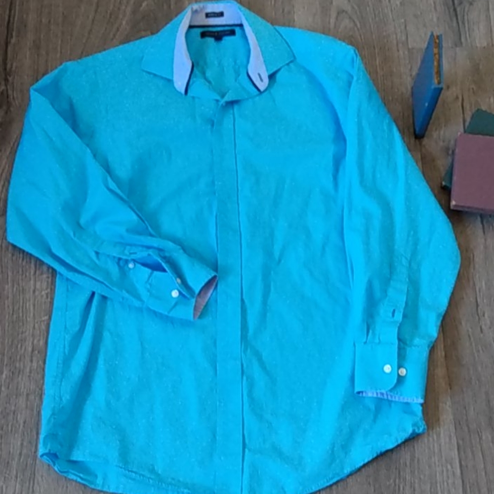Tommy Hilfiger Turquoise Dress Shirt